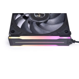 LIAN LI UNI Fan P28 Optional Side diffused RGB Strip 3 Pcs Pack,Black Color Frame (Compatible with P28120-1B, P28120-3B, GA2P36B) - P28ARGB-B