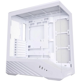 Lian Li V100 ATX Mid-Tower PC Case, 4 x 120mm ARGB PWM Fans Pre-Installed, LED RGB Strip, Display Platform with Tempered Glass, Support 420mm GPUs, 360mm Radiator, Optimized Airflow - Black (V100RX)