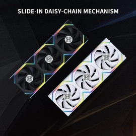 Lian Li UNI Fan SL Wireless 120mm ARGB Fan - Single Pack - 2.4 GHz Wireless Signal for RGB & Fans Control - Daisy-Chain Design - Controller NOT Included & Required - Black (12SL1W1B)