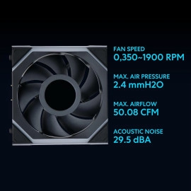 Lian Li UNI Fan SL LCD Wireless 120mm ARGB Fan - Single Pack - 1.6