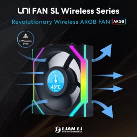 Lian Li UNI Fan SL LCD Wireless 120mm ARGB Fan - Triple Pack - 1.6