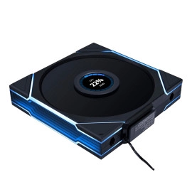 Lian Li UNI Fan TL Wireless 120-Triple Pack (Reverse Blade)-2.4 GHz Wireless Signal ARGB Fan-Infinity Mirror-Daisy-Chain Design-Customizable Lighting-Controller Included & Required - Black(12RTL1W3B)
