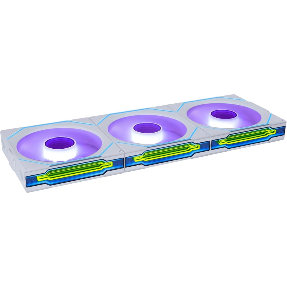 Lian Li UNI Fan SL-Infinity Wireless 120 - Triple Pack - 2.4 GHz Wireless Signal ARGB Fan Control - Double Infinity Mirror Design - Low Noise - Controller Included - White (12SLIN1W3W)