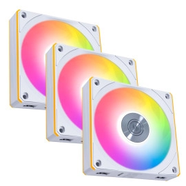 Lian Li UNI Fan CL120 ARGB 120mm PWM Fans - Triple Pack - 2.4 GHz Wireless Signal RGB & PC Case Fans Control - Daisy-Chain - Dual Light Zones - FDB - Controller Included & Required - Black (12CL1W3B)