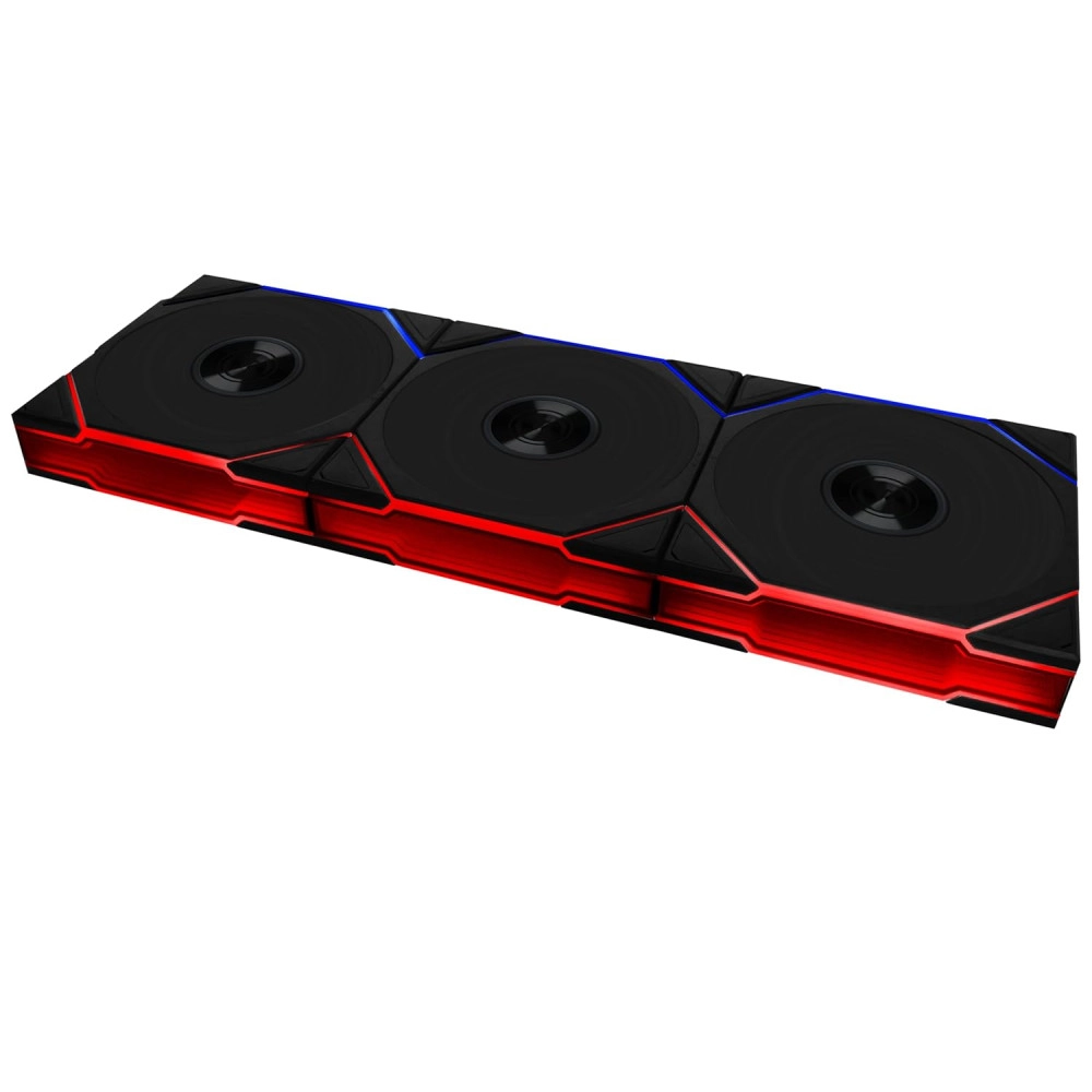 Lian Li UNI Fan TL Wireless 120-Triple Pack-2.4 GHz Wireless Signal ARGB Fan-Infinity Mirror-Daisy-Chain Design-Customizable Lighting Effects-Controller Included & Required - Black (12TL1W3B)