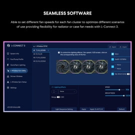 Lian Li UNI Fan TL Wireless 120-Triple Pack-2.4 GHz Wireless Signal ARGB Fan-Infinity Mirror-Daisy-Chain Design-Customizable Lighting Effects-Controller Included & Required - Black (12TL1W3B)