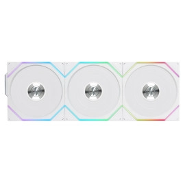 Lian Li UNI Fan TL Wireless 120-Triple Pack-2.4 GHz Wireless Signal ARGB Fan-Infinity Mirror-Daisy-Chain Design-Customizable Lighting Effects-Controller Included & Required - White (12TL1W3W)