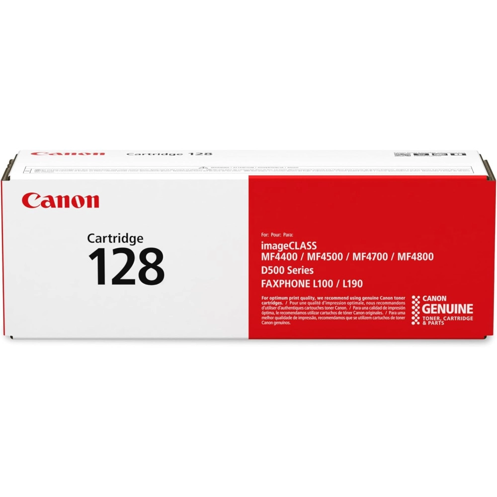 Canon Genuine 128 Black Toner Cartridge Compatible with MF4450, MF4770n, MF4570 Series, MF4800 Series, D530, D550, L100, L190