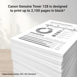 Canon Genuine 128 Black Toner Cartridge Compatible with MF4450, MF4770n, MF4570 Series, MF4800 Series, D530, D550, L100, L190