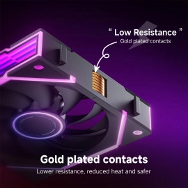 AsiaHorse Nyota Ultra 120mm PC Case Fan - Space-Inspired Design (Infinity Mirror + RGB Ring), 9 Blades 58.5 CFM, Modular Build, Ultra-Quiet Silicone Pads, PWM Control-Quiet Hydro Bearing