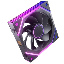 AsiaHorse Nyota Ultra 120mm PC Case Fan - Space-Inspired Design (Infinity Mirror + RGB Ring), 9 Blades 58.5 CFM, Modular Build, Ultra-Quiet Silicone Pads, PWM Control-Quiet Hydro Bearing