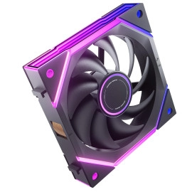AsiaHorse Nyota Ultra 120mm PC Case Fan - Space-Inspired Design (Infinity Mirror + RGB Ring), 9 Blades 58.5 CFM, Modular Build, Ultra-Quiet Silicone Pads, PWM Control-Quiet Hydro Bearing