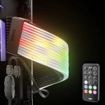 AsiaHorse Aurora Pro RGB Cable Cover with 108 Addressable LEDs, RGB Power Cable Cover for Motherboard and GPU/PC Power Supply, 5v 3pin ARGB Sync, Fit for 12+4-Pin/8pin/24pin Power Supply