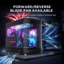 AsiaHorse STARBEAT 120mm, RGB Sound Control Rhythm PC Case Fan, Daisy-Chain Connection, 5V 3Pin ARGB Lighting for Computer Case & Liquid Radiator