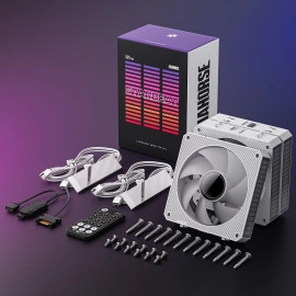 AsiaHorse STARBEAT 120mm, RGB Sound Control Rhythm PC Case Fan, Daisy-Chain Connection, 5V 3Pin ARGB Lighting for Computer Case & Liquid Radiator