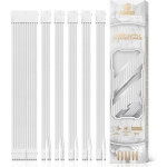 AsiaHorse Power Supply Sleeved Cable, 16 AWG PSU Extension Cable Kit of White Connector, 1x24Pin/2x4+4 EPS/3x6+2 PCI-E, 30cm Length with Combs-White