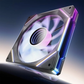 AsiaHorse AMICI-5GT RGB PC Fans, Infinity Mirror ARGB Fans HDB Bearing Fan Speeds Up to 1800 RPM with 24 LED Lights, Reverse Blade Fan Compatible Motherboard Aura SYNC (Not Wireless Connection)