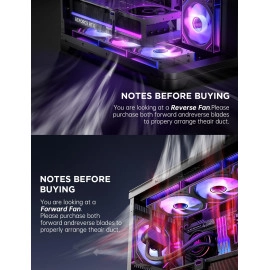 AsiaHorse Dawn Pro 120mm Case Fan, ARGB PWM 1850RPM / 68CFM Airflow, Forward & Reverse Blade Design, Low Noise, Precision HDB Bearings High Performance Unit PC Fan Modular Daisy Chain