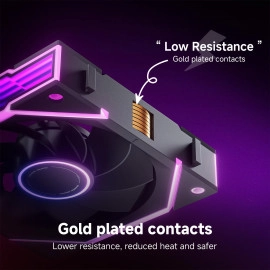 AsiaHorse Nyota Ultra 120mm PC Case Fan - Space-Inspired Design (Infinity Mirror + RGB Ring), 9 Blades 58.5 CFM, Modular Build, Ultra-Quiet Silicone Pads, PWM Control-Quiet Hydro Bearing