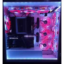 AsiaHorse FS-9002 Pro 120mm RGB Case Fan, 26 LED ARGB and Double LED Lingting Loops, 800-1800rpm Pwm Case Fan with 5V PWM Motherboard Sync/Analog Controller (6 Pack, White)