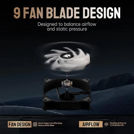 ASIAHORSE WD-001 Series 120mm Case Fan with Controller, Black 5V ARGB Motherboard Computer Case Fans Quiet High Airflow Adjustable Light Effect Computer Cooling Fan, 5 Pack