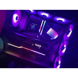 ASIAHORSE WD-001 Series 120mm Case Fan with Controller, Black 5V ARGB Motherboard Computer Case Fans Quiet High Airflow Adjustable Light Effect Computer Cooling Fan, 5 Pack