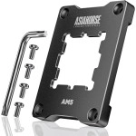 AsiaHorse AM5 CPU Contact Frame, 100% Flush Anti-Bending Secure Frame, High-Strength Metal Construction for AMD AM5 Motherboards (X670/B650), Enhances Cooling Efficiency, Includes 4 Screws &Hex Wrench