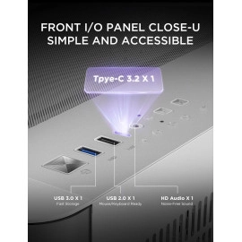 AsiaHorse Pegasus Micro ATX PC Case Dual Chamber 270° Full View Tempered Glass Huge Space MATX Gaming PC Case-360mm Radiator, RTX 40 Compatible, High Airflow Full-Tower MATX Computer Cases-White