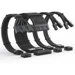 AsiaHorse 12VHPWR Cable Extension Kit, 16AWG Pcie 5.0 PSU Cable Extension Kit Soft Braided Power Supply Cable Extension, 24pin ATX /4+4pin EPS /12+4pin, 30CM Length with Cable Combs