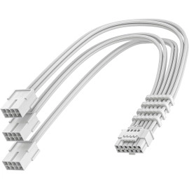 AsiaHorse 16AWG PCI-e 5.0 12VHPWR PSU Cable Extension, 600W 12+4 Pin Male to PCIE 3x8 Pin(6+2) Female PC Cable Extension for RTX 3090Ti/4070Ti/4080/4090, 30CM