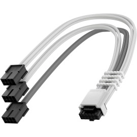 AsiaHorse 16AWG PCI-e 5.0 12VHPWR PSU Cable Extension, 600W 12+4 Pin Male to PCIE 3x8 Pin(6+2) Female PC Cable Extension for RTX 3090Ti/4070Ti/4080/4090, 30CM
