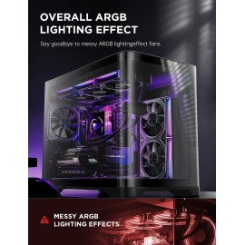 Asiahorse Dawn 120mm Case Fan, ARGB PWM 1850RPM/71CFM Airflow, Forward & Reverse Blade Design, Low Noise, Precision HDB Bearings High Performance RGB PC Fan Modular Connection