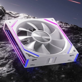 Asiahorse Dawn 120mm Case Fan, ARGB PWM 1850RPM/71CFM Airflow, Forward & Reverse Blade Design, Low Noise, Precision HDB Bearings High Performance RGB PC Fan Modular Connection