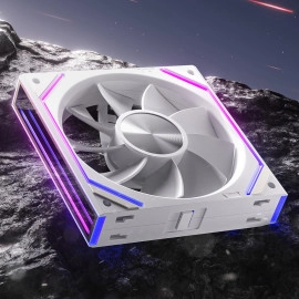 Asiahorse Dawn 120mm Case Fan, ARGB PWM 1850RPM/71CFM Airflow, Forward & Reverse Blade Design, Low Noise, Precision HDB Bearings High Performance RGB PC Fan Modular Connection