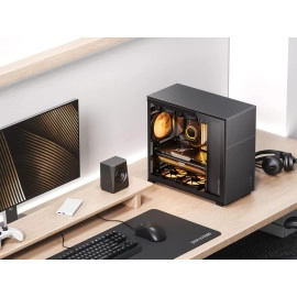 JONSBO D41 MESH Black ATX Computer Case, ATX/M-A.TX Mainboard/Support RTX 4090(335-400mm) GPU 360/280AIO,Power A.TX/SFX: 100mm-220mm Multiple Tool-Free Design, Black