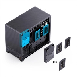 JONSBO D32 STD Micro-ATX PC Case,High Compatibility Mini Desktop Case, Support MATX Back-Connect/BTF MB,365mm GPU/240AIO/163mm Air Cooler, ATX/SFX-L/SFX PSU, USB3.2 PC Gaming,Black