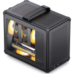​JONSBO C6 MAX Black Micro ATX PC Case,Matx Handled Mesh Chassis,1-Side Penetration, Simple Compact Desktop Computer case, ATX Power Bite (L220mm Max.),170mm CPU Cooler,Panels Tool-Free Open,Black