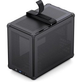 ​JONSBO C6 MAX Black Micro ATX PC Case,Matx Handled Mesh Chassis,1-Side Penetration, Simple Compact Desktop Computer case, ATX Power Bite (L220mm Max.),170mm CPU Cooler,Panels Tool-Free Open,Black