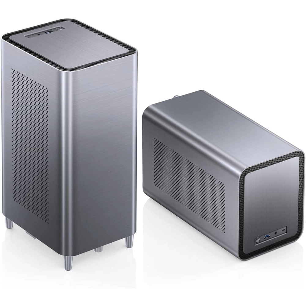 JONSBO N1 Mini-ITX NAS Chassis, ITX Computer Case, 5+1 Disk Bays NAS Mini Aluminum with Steel Plate Case, Built-in 14cm Fan, Only SFX Power Bite, Support H 70mm CPU Cooler