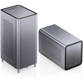 JONSBO N1 Mini-ITX NAS Chassis, ITX Computer Case, 5+1 Disk Bays NAS Mini Aluminum with Steel Plate Case, Built-in 14cm Fan, Only SFX Power Bite, Support H 70mm CPU Cooler