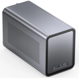 JONSBO N1 Mini-ITX NAS Chassis, ITX Computer Case, 5+1 Disk Bays NAS Mini Aluminum with Steel Plate Case, Built-in 14cm Fan, Only SFX Power Bite, Support H 70mm CPU Cooler