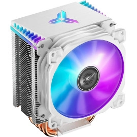 Jonsbo CR1400 RGB CPU Air Cooler, 4 Heat-Pipes, 126mm RGB CPU Fan, Removable 92mm PWM Fans, Fins Bending, 4-pin RGB CPU Cooler, RGB Lighting for AMD Ryzen/Intel LGA 1700 115X, White