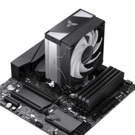 JONSBO CR1000 V2 PRO ARGB CPU Cooler,Silent Series Cooling, CPU Fan Air Cooler H154mm, 6 Copper Heat Pipe for AM4/AM5/Intel LGA1700, 120mm PWM 9-Blades Fan,Top Cover ARGB, Black