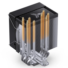 JONSBO CR1400 EVO Black Color Series 9cm CPU Cooler, H130mm, Air Tower Radiator, Silent heatsink, 4pin Automatic Light CPU Fan,4 Copper Heatpipes for AMD AM4/AM5 Intel LGA1700, 92mm RGB Fan, Black