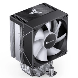 JONSBO CR1400 EVO Black Color Series 9cm CPU Cooler, H130mm, Air Tower Radiator, Silent heatsink, 4pin Automatic Light CPU Fan,4 Copper Heatpipes for AMD AM4/AM5 Intel LGA1700, 92mm RGB Fan, Black