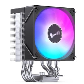 JONSBO CR1400 EVO Black Color Series 9cm CPU Cooler, H130mm, Air Tower Radiator, Silent heatsink, 4pin Automatic Light CPU Fan,4 Copper Heatpipes for AMD AM4/AM5 Intel LGA1700, 92mm RGB Fan, Black