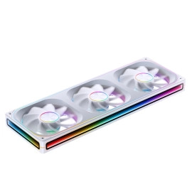 JONSBO ZA-120W PC Case Fan, Silent Computer ARGB Fan with 4-Sides Infinity Mirror 2400RPM, PWM Integrated M&F Head,Aluminum Nameplate, 28MM Thick,White