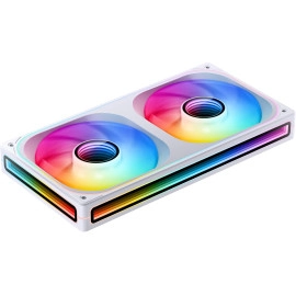 Jonsbo ZB-120W PC Case Fan, Silent Computer Fan with Axis & 4-Sides Infinity Mirror 2400RPM,3Pin ARGB Fans, 4Pin PWM Integrated M&F Head,28MM Thick,White