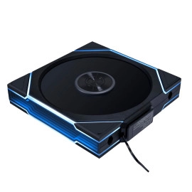 Lian Li UNI Fan TL Wireless 140-Single Pack -2.4 GHz Wireless Signal 140MM ARGB Fan-Infinity Mirror-Daisy-Chain - Customizable Lighting Effects-Controller NOT Included & Required - Black (14TL1W1B)