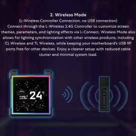 Lian Li Hydroshift II-S LCD 360 Liquid CPU Cooler - 3.4